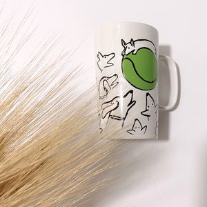 Starbucks Dogs Raised Tennis Ball Coffee Mug
